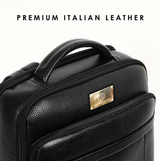 Smart Fingerlock Backpack Leather in (Black) Arista Vault