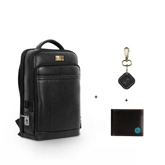 College Smart Combo: Backpack, Keychain & Wallet Set - Arista Vault