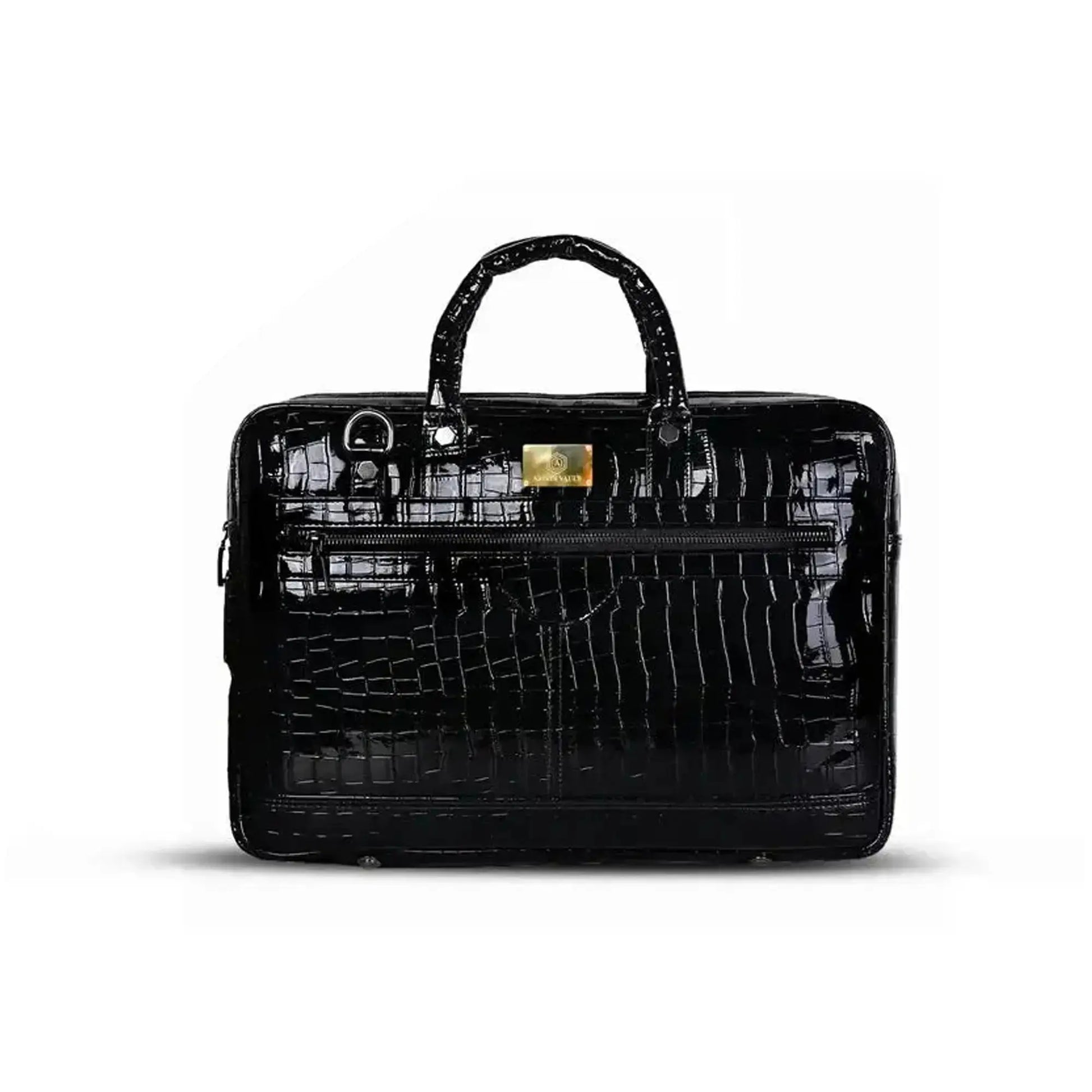 Croc-Textured Fingerlock Smart Laptop Bag Arista Vault