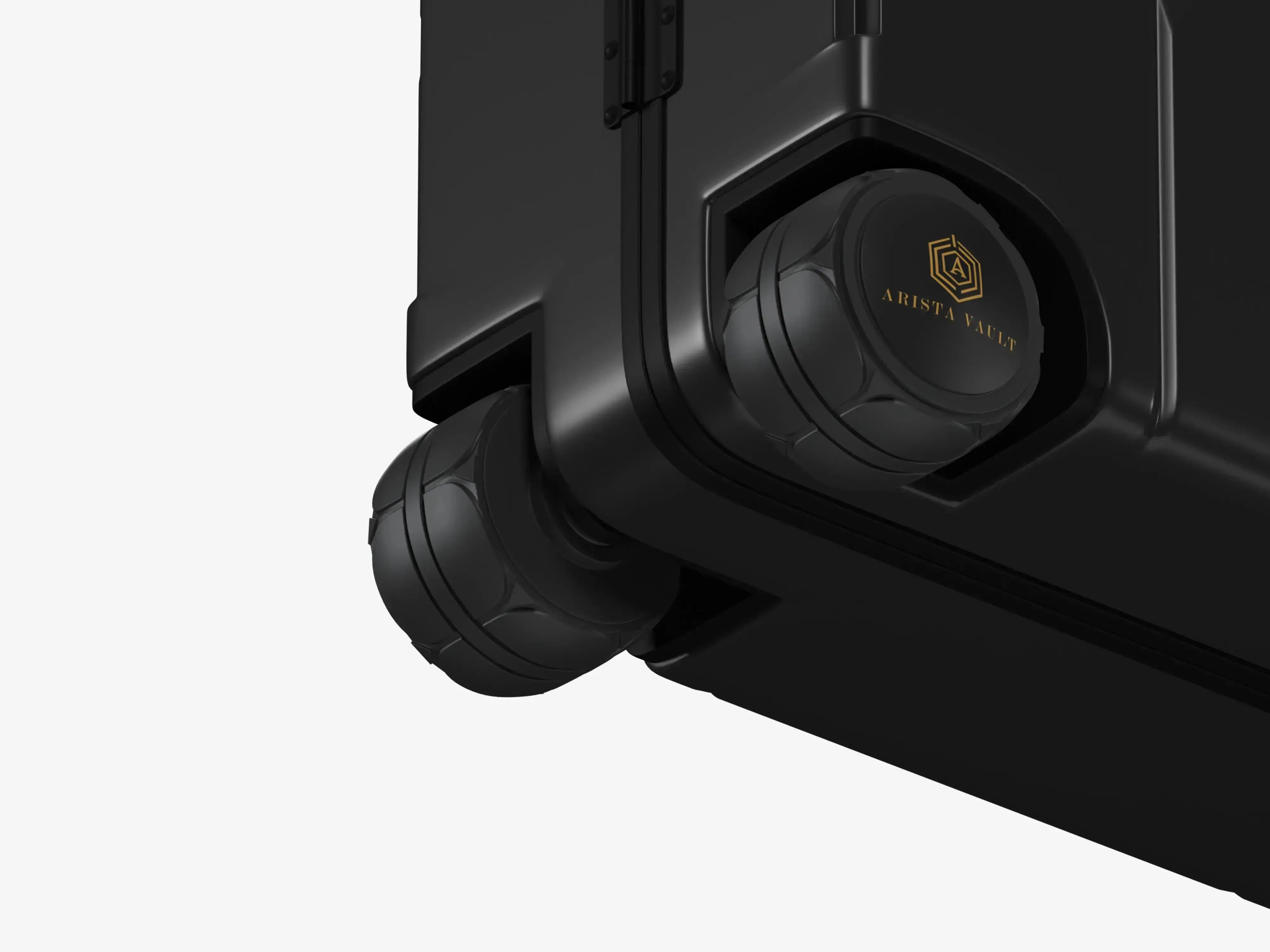 USB Charging Port on Grey Jarviz Smart Luggage for Charging Electronic Devices During Travel