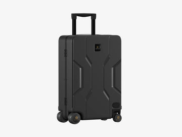 Grey Jarviz Smart Luggage with Self-Following Technology and Rideable Design for Modern Travelers