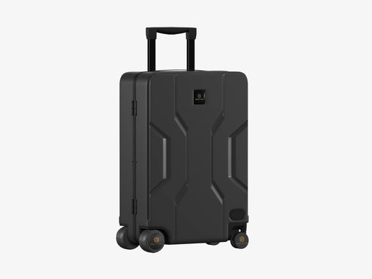 Grey Jarviz Smart Luggage with Self-Following Technology and Rideable Design for Modern Travelers