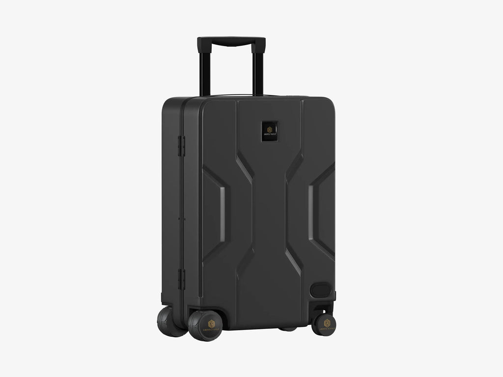 Grey Jarviz Smart Luggage with Self-Following Technology and Rideable Design for Modern Travelers