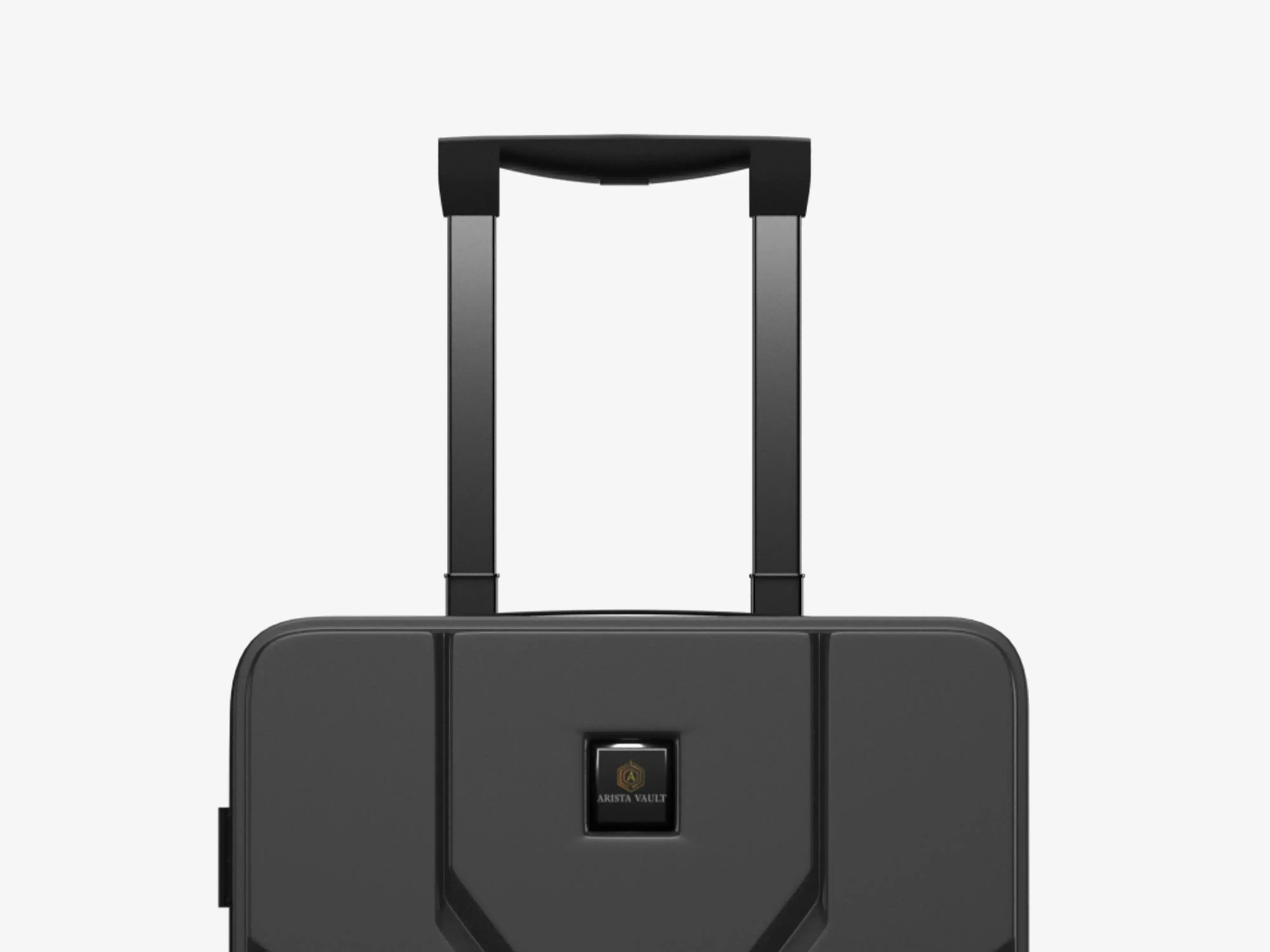 Person Riding Grey Jarviz Smart Luggage in Airport Terminal Demonstrating Mobility Feature