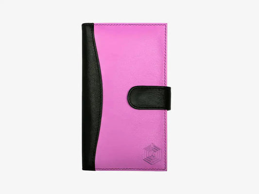 Pink Italian Leather Women's Smart Wallet with GPS Location Tracking Technology"