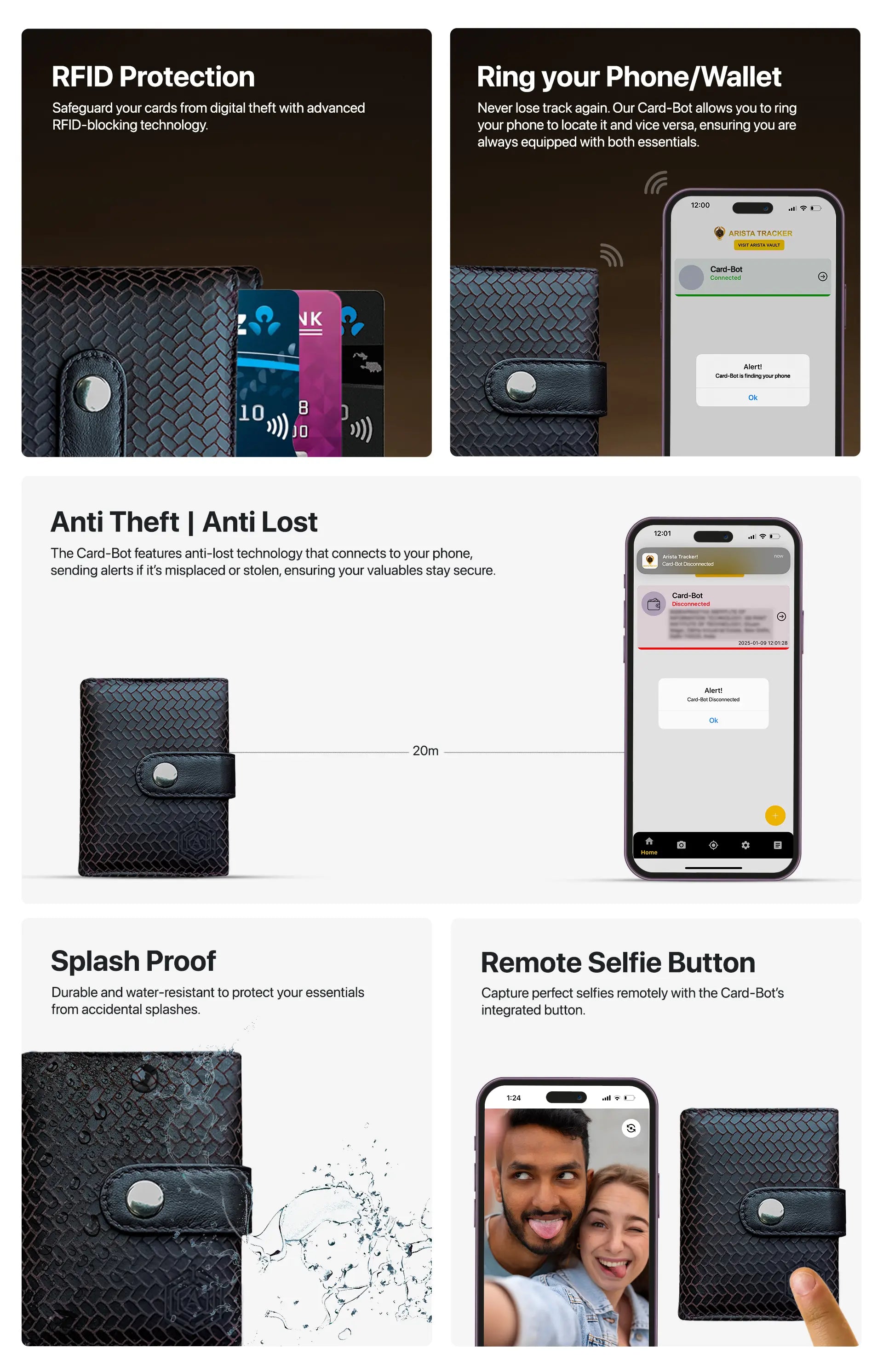 Smart Card Bot | Brown RFID Pop-Up Card Wallet Holder – Arista Vault