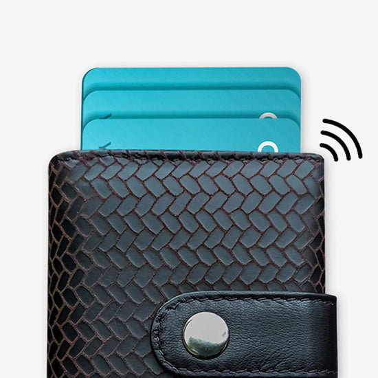 Smart Card Bot | Brown RFID Pop-Up Card Wallet Holder – Arista Vault
