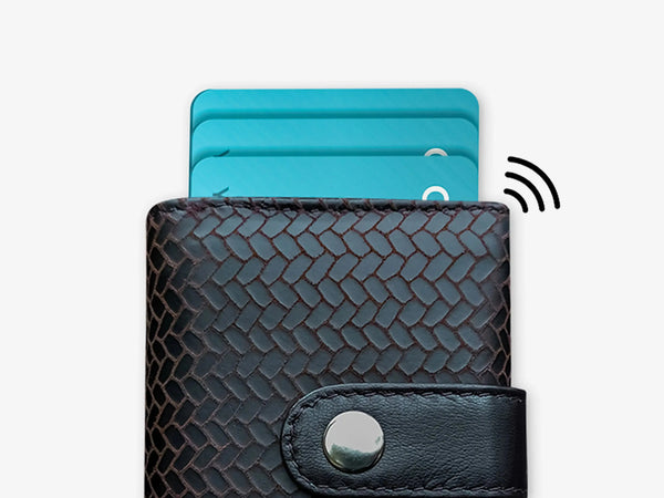 Side View of Smart Card Bot Wallet Showing Ultra-Slim Profile and Premium Construction