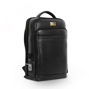 Smart Fingerlock Backpack Leather in (Black) Arista Vault