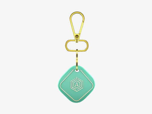 Mint Green Smart Keychain with Bluetooth Tracking, Anti-Loss Alarm and 20-Meter Range