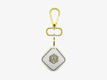 White Smart Keychain with Bluetooth Tracking, Anti-Loss Alarm and 20-Meter Detection Range