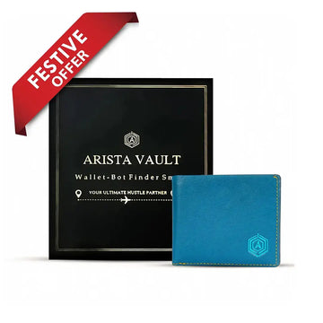 Traveller Wallet | Tracker Wallet | Anti Theft (Blue) Arista Vault