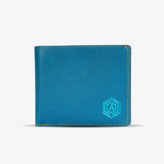 Blue Travel Smart Wallet with GPS Location Tracking and RFID Protection for Travelers