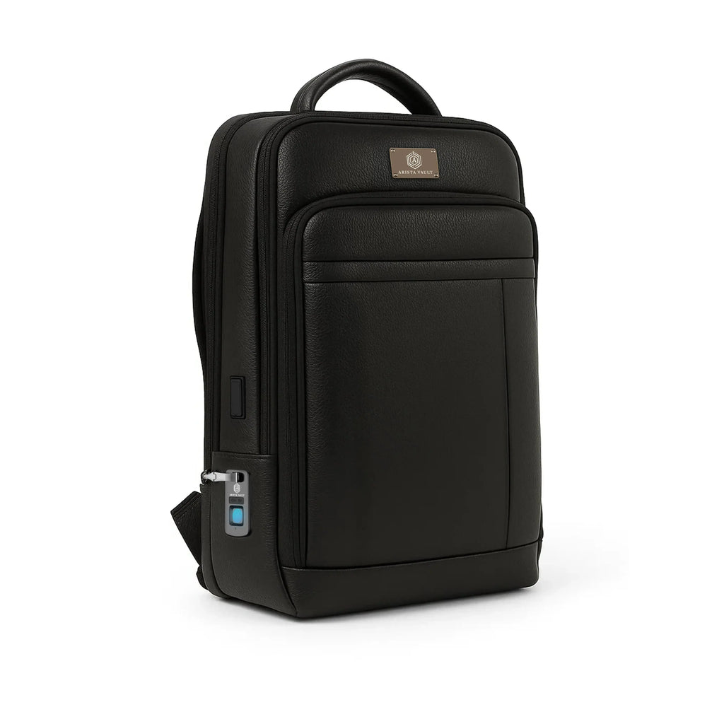 Fingerlock Leather Backpack (Live Tracking) Arista Vault