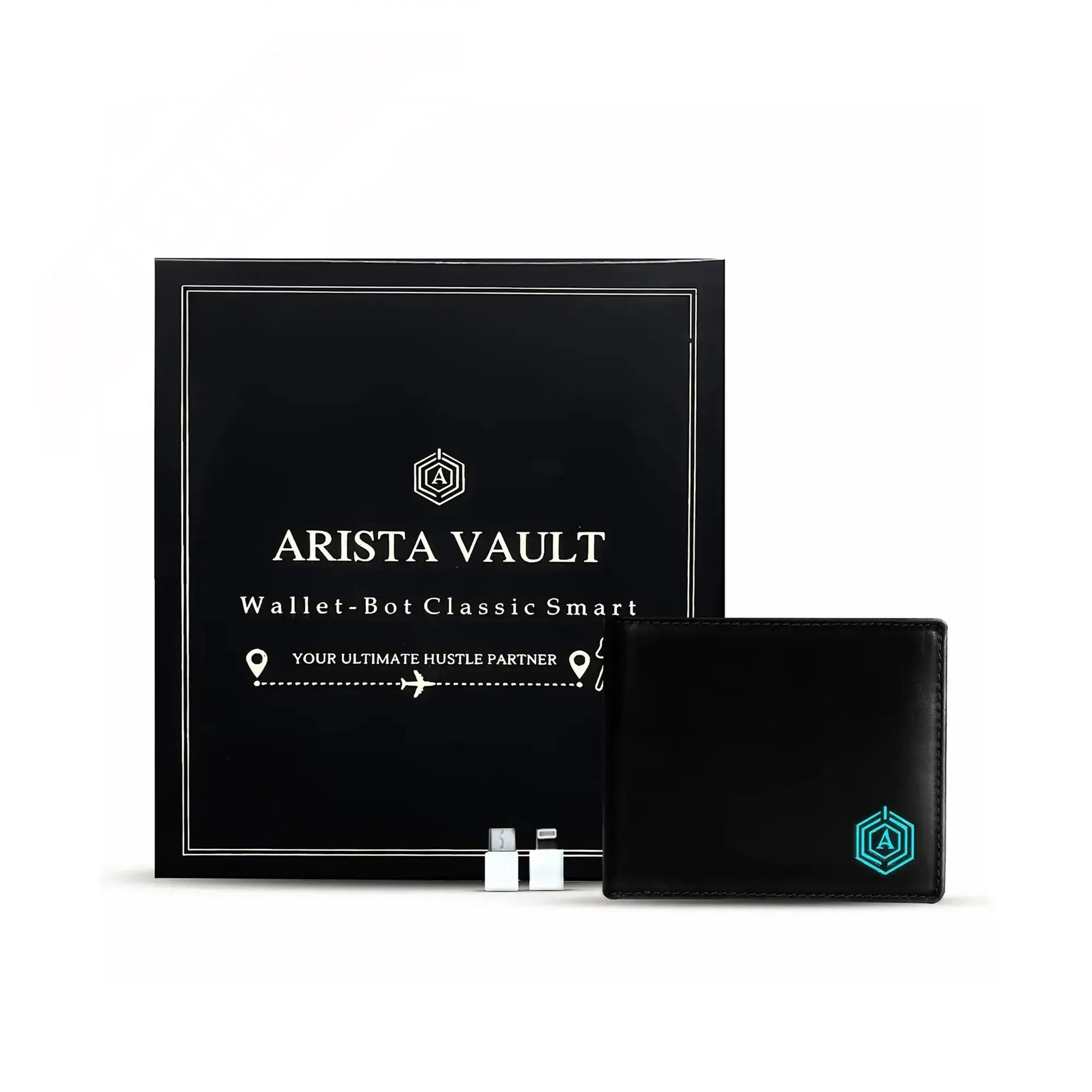 Wallet-bot Classic | Smart wallet | Inbuilt Powerbank  (Black) Arista Vault