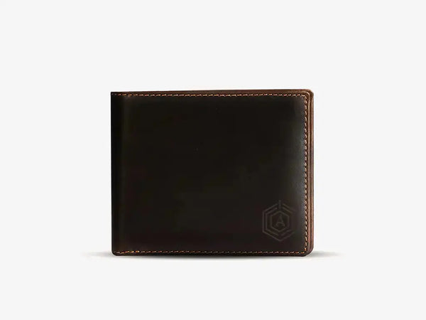 Brown Italian Leather Smart Wallet with GPS Tracking and Bluetooth Anti-Loss Technology