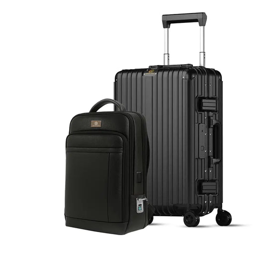 Smart Aviator Luggage + Fingerlock Leather Backpack Arista Vault
