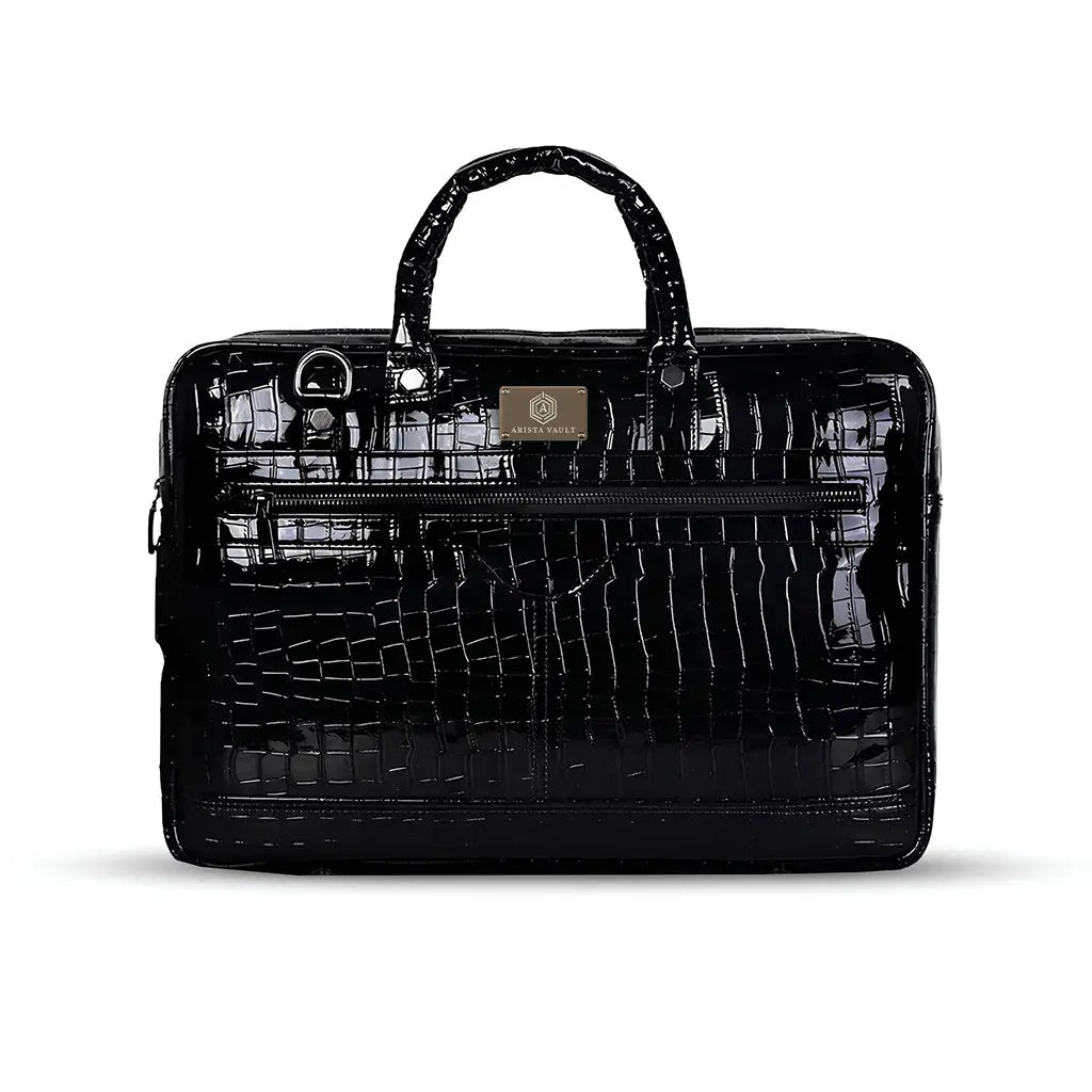 Croc-Textured Fingerlock Bag Arista Vault