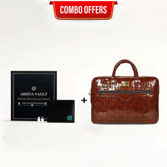 Smart Combo (Croc-Textured Bag + Wallet-bot Classic) - Arista Vault