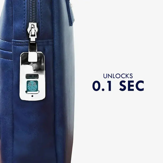 Side Profile of Blue SleekFit Bag Showcasing Slim Design and Professional Styling