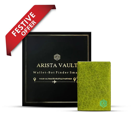 Smart Passport Holder (Green) Arista Vault