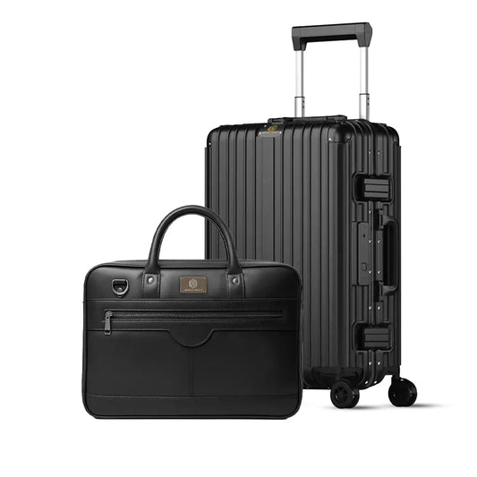 Smart Aviator Luggage + ZenMatte Laptop Bag (Black) Arista Vault